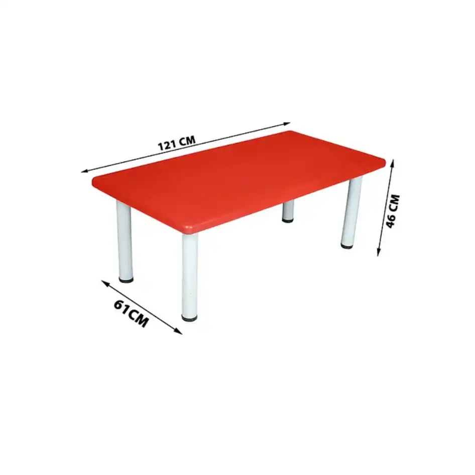 Kids Rectangular Table (Red) – 121×61×46 cm (Rental)