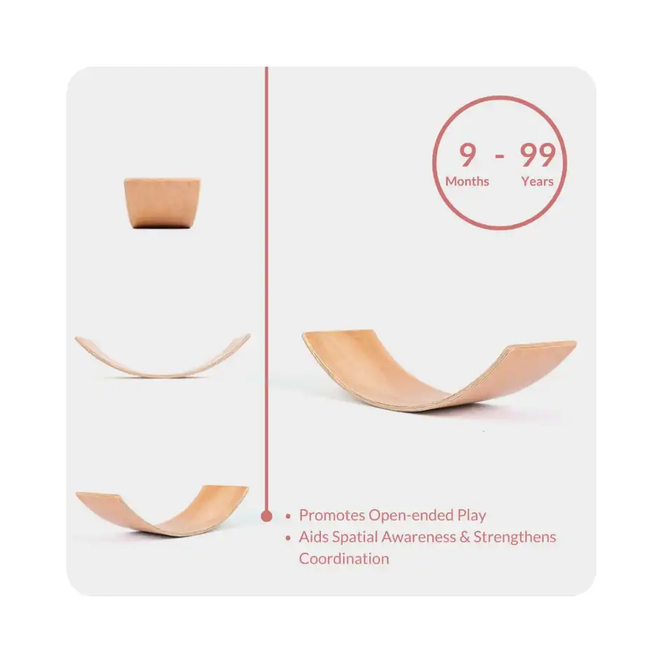 Wooden Balancing Board – Wobble Board for Open-Ended Active Play (Rental)