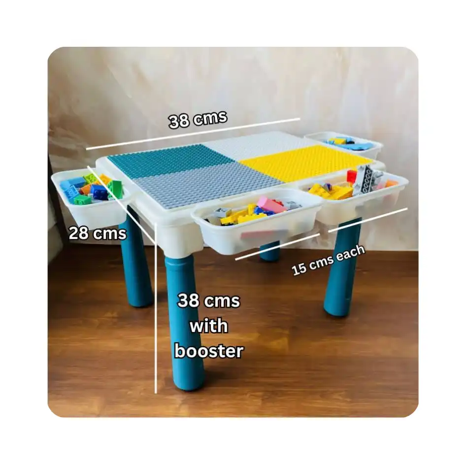 Building Block Master Multipurpose Activity Table – 174 Blocks, Height Adjustable (Rental)