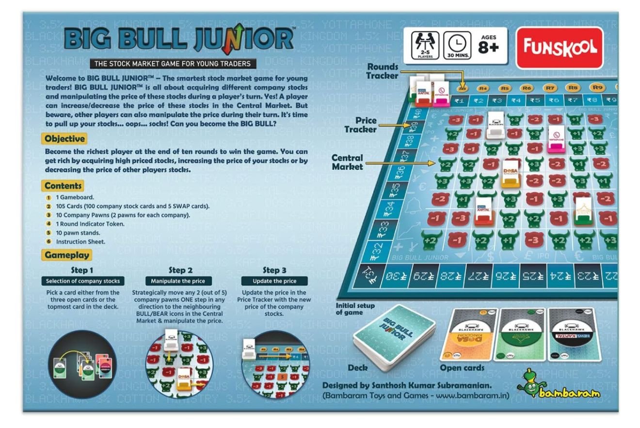 Big Bull Junior by Funskool - The Stock Market Game for Young Traders