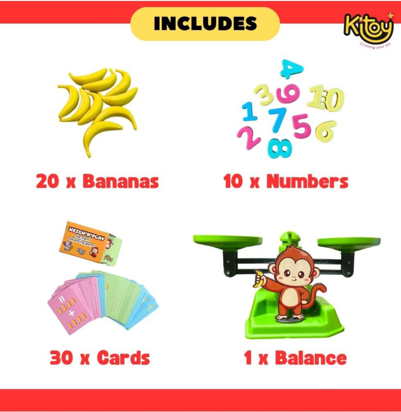 Weigh'N'Play 2 by Kitou - The Math Balancing Game with Monkey Theme