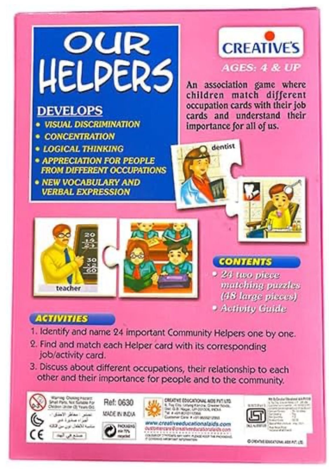 Our Helpers (Pre-School) - Community Helpers Educational Matching Game by Creative's