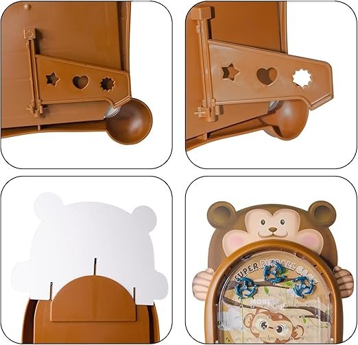 Monkey Mania Mini Handheld Pinball Game – Portable Travel-Friendly Arcade Toy for Kids & Adults