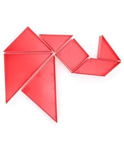 3D Tangram Brain Teaser Jigsaw Puzzle – Classic Geometric Block Game for Kids & Adults | Interactive 3D Puzzle Board with Colorful Plastic Blocks | Montessori STEM Learning Toy for Ages 3+