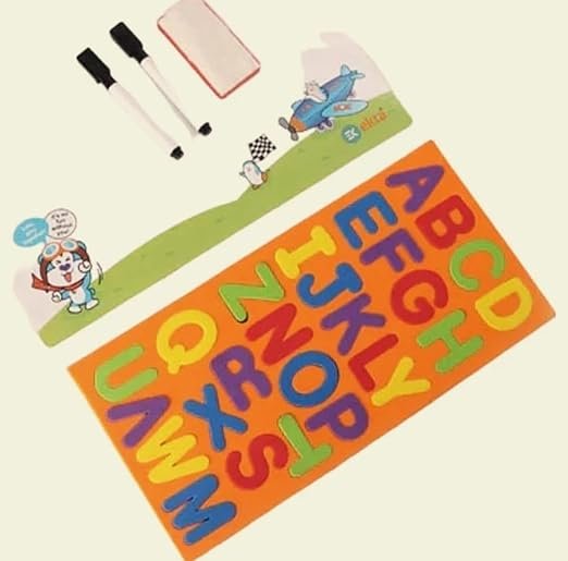 Ink & Wonder 4-in-1 Magnetic ABC & Numbers Learning Set – Includes Magnetic Board, Capital/Lowercase Letters & Write-Wipe Practice Surface | Ages 3+