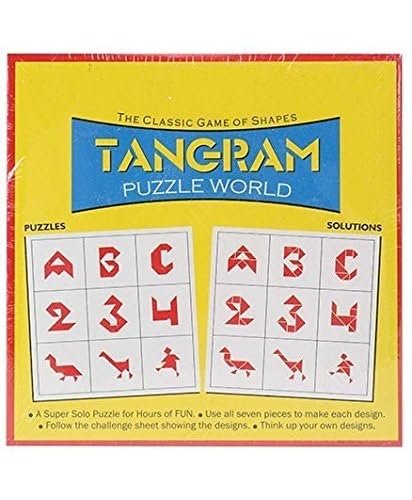 3D Tangram Brain Teaser Jigsaw Puzzle – Classic Geometric Block Game for Kids & Adults | Interactive 3D Puzzle Board with Colorful Plastic Blocks | Montessori STEM Learning Toy for Ages 3+