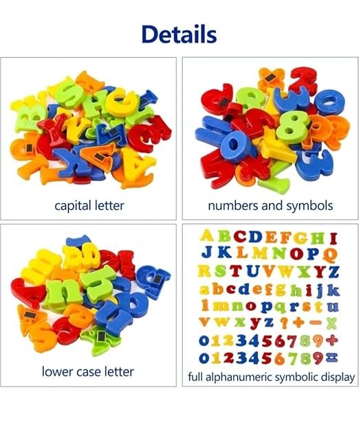 Ink & Wonder 4-in-1 Magnetic ABC & Numbers Learning Set – Includes Magnetic Board, Capital/Lowercase Letters & Write-Wipe Practice Surface | Ages 3+