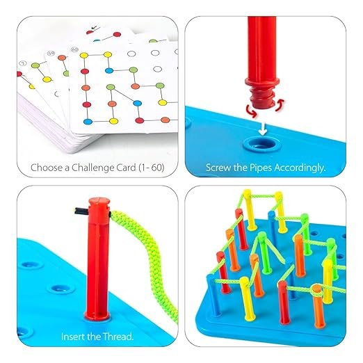 Ratna's Thread Challenge – Fast-Paced Pattern Matching Board Game with 60 Challenge Cards