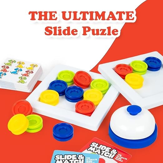 Ratna's Slide & Match: Color & Pattern Matching Board Game for Kids Ages 5+ | Montessori-Inspired Educational Slide Puzzle Toy