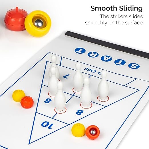 Ratna's 2-in-1 Sliding Bowling & Curling Game – Double-Sided Tabletop Sports Set for Kids