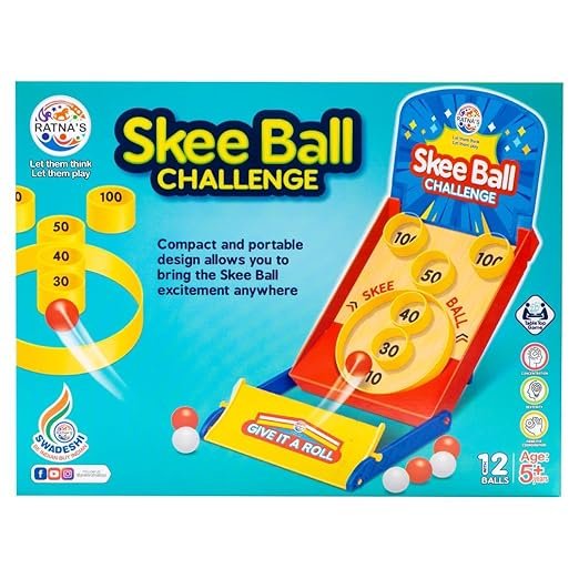 Ratna's Skee-Ball Challenge – Classic Arcade Tabletop Game for Kids & Adults
