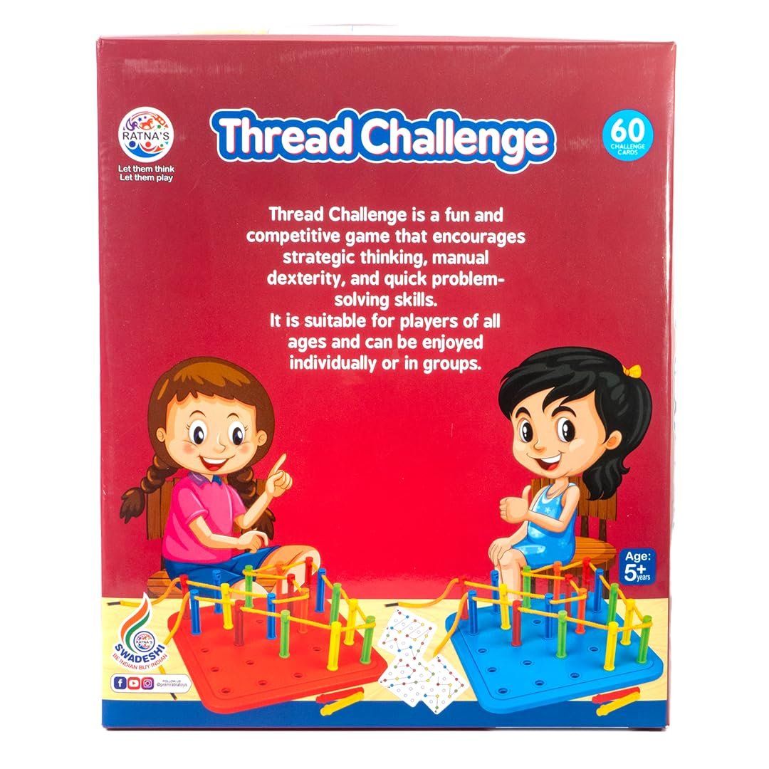 Ratna's Thread Challenge – Fast-Paced Pattern Matching Board Game with 60 Challenge Cards