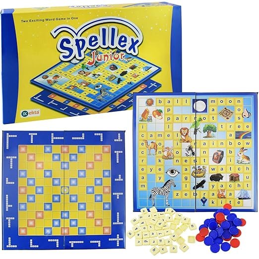 EKTA Spellex Junior – The Classic Crossword & Word Building Board Game for Kids