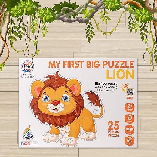 My First Big Puzzle: Lion Edition – Jumbo Jigsaw Floor Puzzle for Little Hands