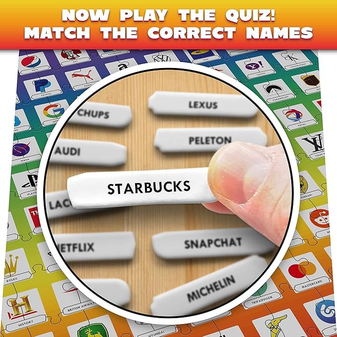 JIQSAW Quiz Logos: 2-in-1 Challenge – Interactive Jigsaw Puzzle & Brand Trivia Quiz Game