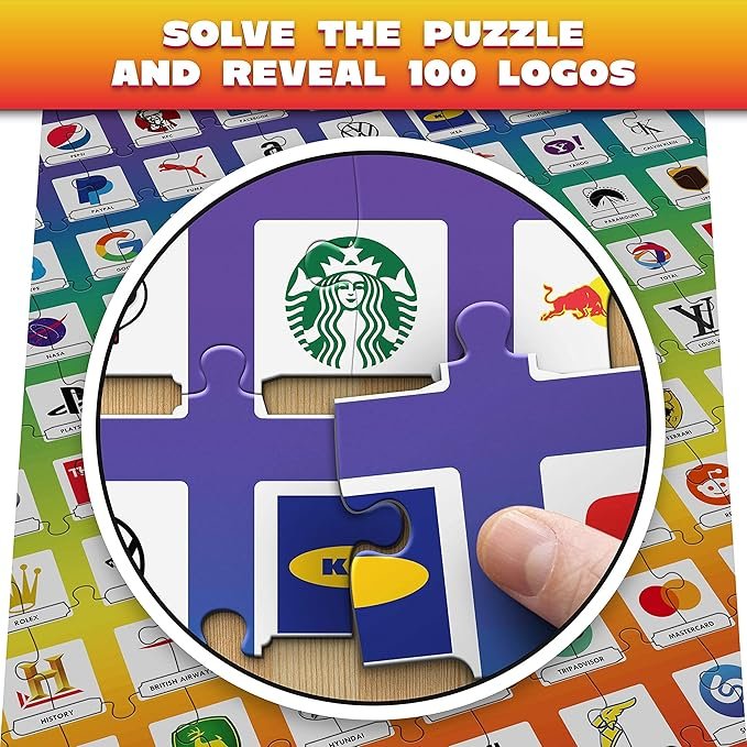 JIQSAW Quiz Logos: 2-in-1 Challenge – Interactive Jigsaw Puzzle & Brand Trivia Quiz Game
